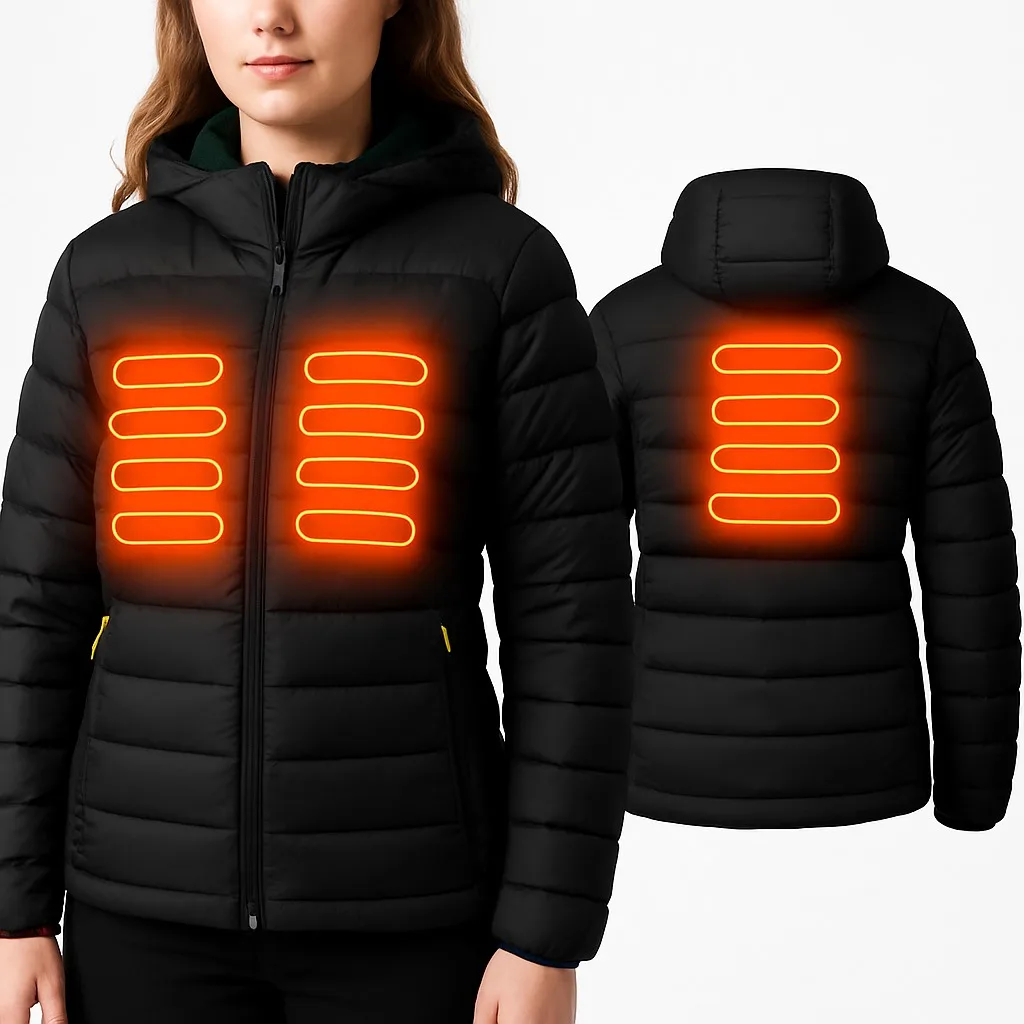 Hf5dcc6c7bf2a466f913e4e38b1a72d2fn.webp / Women's Temperature Regulation Heated Jacket Minimalist Heating Jacket Thick Down Jackets Coat for Biking with Zipper - Image 1